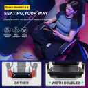 GTPLAYER Gaming Chair, Computer Office Chair with Pocket Spring Cushion, Linkage Armrests and Footrest, High Back Ergonomic Computer Chair with Lumbar Support Task Chair with Footrest(Black), 21.5 x 20 x 51 inches
