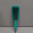 Curly Hair Brush, Curl Defining Brush with Soft Boar Bristles Detangling Tangled Glides, Wide-Teeth Design Effortlessly Shaping & Defining Curls, Curling Definer for Wet & Dry Hair (Green)