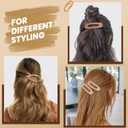 2 x Flat Hair Clips, 6 Pack 4.7 Inch French Concord Flat Hair Clips for Women Girls, 2 Styles Claw Clips for Thick Thin Hair, Strong Hold Duck Billed Clips Barrettes Accessories