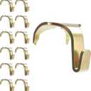 12 Pcs Molding Hooks for Picture Rails,Moulding Picture Rail Hangers Hooks for Art & Photos (Gold)