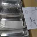 sifer 9Qt 4Pack [Multi-Size] Chafing Dish for Buffet | 80% Faster Screwless Assembly & Stackable Design for Wedding/Home/Christmas Buffets (Silver)
