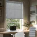 HESTIA No Drill Room Darkening Venetian Mini Blinds, Grey, 27" W X 50" H
