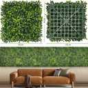 10"x10" 8 Pieces Artificial Greenery Boxwood Privacy Fence Screen | UV-Resistant Faux Hedge Panel, Indoor Outdoor Green Wall Decor, Backyard/Patio/Balcony Backdrop, Fake Plant Garden Covering