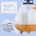 Urinary Drainage Bags 2000ML, Catheter Bags with Unique Anti-Reflux Drip Chamber, Thickened Drainage Tube, Adjustable Clips & Hanging Hook for Home and Hospital Use, 10 Packs