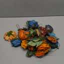 Fall Orange Artificial Flowers Roses Fake Flowers with Stems Blue Orange Artificial Flowers for DIY Bridal Bouquets Faux Flowers Centerpieces for Table Home Decor