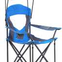 ALPHA CAMP Oversized Camping Chair with Shade Canopy, Folding Lawn Chairs (Single Pack, Royal Blue)
