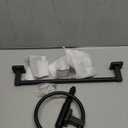 Matte Black Bathroom Hardware Set 4 Pieces,Towel Bar Set Stainless Steel Wall Mounted, Includes 16In Hand Towel Bar, Towel Ring, Robe Towel Hooks,Toilet Paper Holder, Bathroom Towel Rack Set