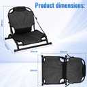 Aluminum Frame Kayak Seat with Backrest, Aluminum Alloy Folding Kayak Seat, Adjustable Backrest Support, Suitable for Fishing, Kayaking, Inflatable Kayaking, Paddle Boarding