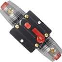 30A 40A 50A 60A 80A 100A 150A Audio Circuit Breaker Auto Car Stereo Inline Fuse Holders Inverter, Manual Reset 12V-24V DC for Automotive Marine Boat Audio System Protection (20A)