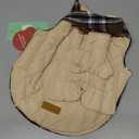Kuoser Warm Dog Coat, Waterproof Dog Coats for X-Small Dogs, Adjustable Durable Doggie Winter Jacket Reversible Cozy Puppy Cold Weather Apparel from Small to Large Breed, Brown XS