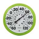 Springfield Indoor Outdoor Big and Bold Dial Thermometer, Wireless Thermometer with Easy to Read Numbers for Patio, Pool, and Indoor Areas, 8-Inch, Green
