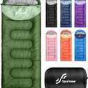 Sportneer Sleeping Bag for Adults & Kids, Cold Weather & Warm Waterproof Camping Sleeping Bag, Compact Portable for Camping Hiking & Travel