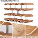 Countertop Wine Rack - 14 Bottle Freestanding Wine Bottle Holder Stand - 4 Tier Wooden Wine Storage Rack - Wavy Wine Organizer for Cabinet Pantry Home Kitchen Bar, 4 Tier - 14 Bottle