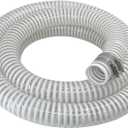 1 1/2 "-12 Ft Pool Filter Pump Connection Hose Premium Kink Free PVC Swimming Replacement Tube for Above Ground Pools, Includes 2 Hose Clamps and Can Be Cut as Needed