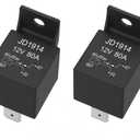 2 Pack JD1914 Car Relay, 12V 80A, 5 Pin SPDT, Automotive Switches and Starters, Waterproof Relay for Boat Tractor Truck Motorcycle (2)