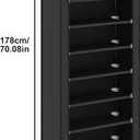 UDEAR 10-Tier Free Standing Shoe Rack Sturdy Shoe Rack Organizer for Closet Entryway Stackable Shoe Shelf with Dustproof Cover,Black