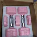 Hezeyferg 22LBS Adjustable Dumbbells Set, Adjustable Weight Dumbbells with 4 Levels 4.4lb, 6.6lb, 8.8lb, 11lb, Hand Weights Sets for Women/ Men Home Gym Full Body Workout (11LB Each (22LB Pair), Pink)