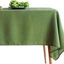 Green Tablecloth for Rectangle Tables,Linen Table Cloth Solid Color Plain Simplicity,Heavy Durable Table Cover for Dining Kitchen Decor Party Banquet,63"*94"