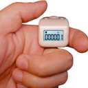Rechargeable Finger Counter, IPX8 Waterproof Lap Counter, Silent 6 Channels Digital Tasbih Tally Clicker with LED for Prayer Swimming Knitting Gift (Coffee)