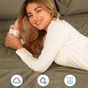 Extra Deep Cal King Sheet Set - 4 Piece Breathable & Cooling Bed Sheets - Easily Fits 18 to 24 inch Mattress - Ultra Soft, Wrinkle & Fade Free with Extra Deep Pockets - Hotel Luxury Bedding - Khaki