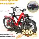 Eco Pro Upgraded 200lbs EBike Rack with Ramp for 2 E-Bikes, Hitch EBike Rack for Cars SUVs Trucks, Foldable Tilting Bike Rack Platform for Tow Hitch 2" Receiver, E-Bike Carrier Fits up to 5" Fat Tire