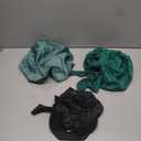 3Pcs Satin Silk Bonnet for Sleeping, Braids Hair Bonnets for Sleeping with Tie Band showercap(Black+Light Green+Dark Green)