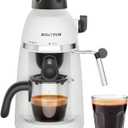 Coffee Machine, 3.5 Bar Espresso Cappuccino Machine with Milk Frother, 1-4 Cup Portable Coffee Maker for Latte, Cappuccino, 800W, White