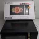 Chefman MicroCrisp Countertop Digital Microwave Oven, Unique "Cook & Crisp" Power Combo, 1.0 Cu Ft, Dual-Cook 1000W Microwave + 1500W Crisper, 6 Touch Presets, Digital Display, Stainless Steel Handle