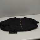 GRECERELLE Women's Black Summer Short Sleeve Button Crew Neck Elegant Business Work Bodycon Mini Short Dresses, XX-Large