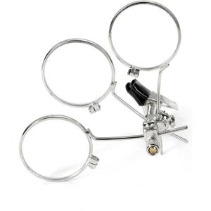Jeweller's Eye Loupe 3.3X, 6.6X, 9.9X Triple Ocular Loupe Steampunk Lens Clip on Retro Magnifier Jewellery Making Repair Lightweight Magnifier