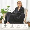 EMME Cotton Muslin King Blanket Bed Layering Breathable Gauze Blanket Soft Lightweight Blankets Adults (Black, 108"x90")