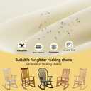 Rocking Chair Cushions for Indoor Rocker, Comfortable Polyester Brushed Tufted Non-Slip Rocking Chair Pads with Ties for Adirondack, Glider Chair rocker replacement cushions, Beige Cream, 52"x19"x4"