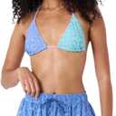 Roxy Womens Beach Casual Shorts Loose Fitted, Elastic Waist Drawcord Swim Shorts, Quick-Dry Board Shorts (Blue, L)