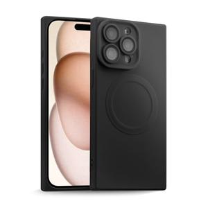 ZhyzRhsm Designed for iPhone 14 Pro Max Case Silicone Compatible with Magsafe, Camera Lens Protector, Military Grade Shockproof Protective, Rectangle Magnetic Phone Case for iPhone 14 Pro Max Black