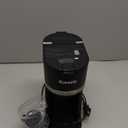 Single Serve Coffee Maker for K-Cup and Ground Coffee, Fast Brew, 6-12 oz Brew Sizes One Cup Coffee Machine Fits 5.5" Mugs, One-Button Small Coffee Maker with Descaling Reminder,Black