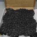 Pebble Tile for Shower Floor, Black Pebble Mosaic Backsplash for Kitchen Bathroom Wall and Floor Tile and Outdoor Areas, 5 Sheets (12x12 Inch)