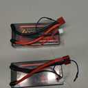 Zeee Premium Series 2S Shorty Lipo Battery 6000mAh 7.6V 120C Hard Case with 4mm Bullet to T Connector High Voltage Battery for RC 1/10 Scale Vehicles Car Trucks Boats RC Models (2 Pack)