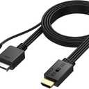 AUTOUTLET PS2/PS1/SNES to HDMI Converter Support 16:9/4:3 Conversion, AV Input and 1080P Conversion (60Hz) for PS1/PS2 Console, HDTV