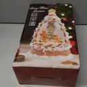 Christmas Gingerbread Water Globe - 9.5" Snow Globe with Lights & Music, Gingerbread Man & Christmas Tree Scene, Battery Operated Musical Water Globe for Indoor Tabletop Decor Gift