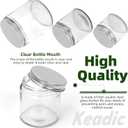 Keadic 15 Pcs 60ml/2oz Glass Jars with Lids Assortment Set, Mini Round Airtight Canning Sample Jars with Silver Lids, Tiny Makeup Containers Empty Cosmetic Containers for Lotions Powders Liquid Creams
