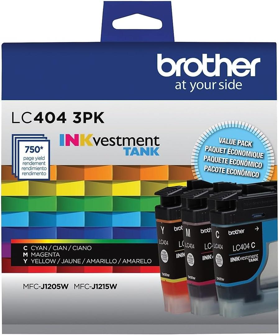 Brother LC4043PKS of Standard Yield Cyan, Magenta and Yellow -Ink -Cartridges(Pack of 3)