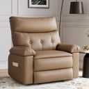 GarveeHome Oversized Leather Recliner Chair, Extra Wide Manual Recliner for Adults, Lazy Chair with 1.5X Sponge Comfort Arm and Back for Living Room, Bedroom, Nursing Room