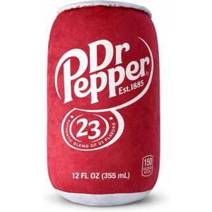 Dr Pepper Pillow – Soda Can Plush Pillow, Funny Gag Gift for Men & Women, Soft Decorative Cushion for Bedroom, Living Room & Couch, Square