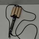 3 Barrel Curling Iron Wand - Dual Voltage Temperature Adjustable 25mm Hair Crimper,1 Inch Ceramic Tourmaline Triple Barrels,Hair Waving Styling Tools, Gold
