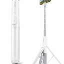Sensyne 60" Phone Tripod, Lightweight All in One Selfie Stick Integrated with Wireless Remote Compatible with All Cell Phones for Selfie/Video Recording/Photo/Live Stream/VlogWhite