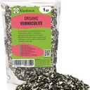 Horticultural Organic Vermiculite for Plants - Medium Grade - Natural Soil Additive for Gardening, Houseplants, Mushrooms, Potted Plants, Hydroponics, Terrariums (1 Quart)