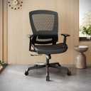 ELABEST Ergonomic Mesh Office Chair,Comfy Computer Desk Chair - BIFMA 5.1 Certified Commercial Swivel Task Chair for Home Office - Adjustable Lumbar Support & Armrests,Tilt Function,Wide Seat (Black)