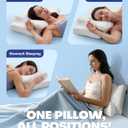 Emircey Clinical-Level Relief Cervical Neck Pillow for Sleeping, Orthopedic Contour Memory Foam Pillow for Side Sleepers, Cooling Reading Pillow for Neck Relief, Ergonomic for Back Stomach Sleepers