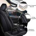 Car Seat Covers Full Set for Chevrolet Silverado 1500 2000-2026, Waterproof Nappa Leather Car Seat Cover, Full Coverage Car Seat Covers Sets(5 Seats/Black)