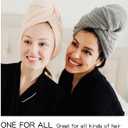 ROLSHOL 2 Packs Large Microfiber Hair Towels for Women, Super Absorbent & Quick Dry Hair Towel Wrap for Curly Hair Long & Short Hair- Anti-Frizz Hair Turbans for Wet Hair - 27.5''*39.4''